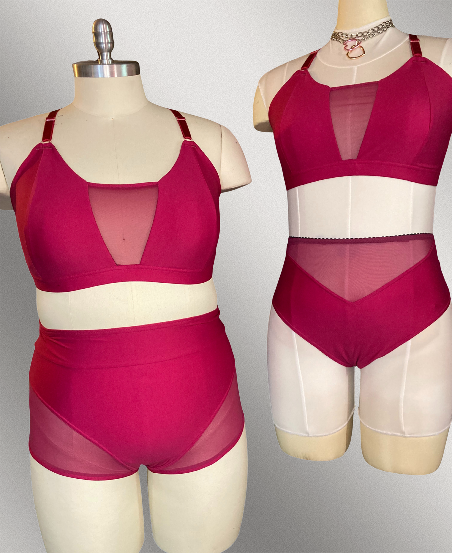 Amaranth Flirt Mesh Bralette