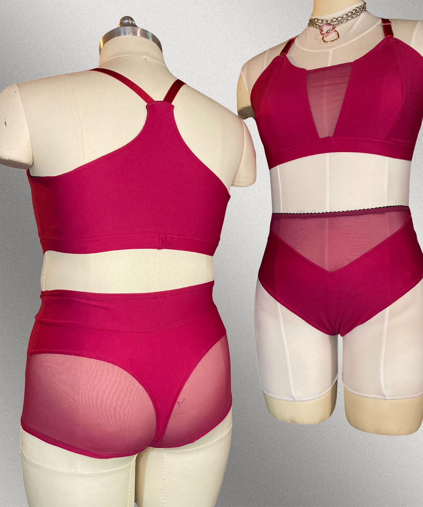 Amaranth Flirt Mesh Bralette