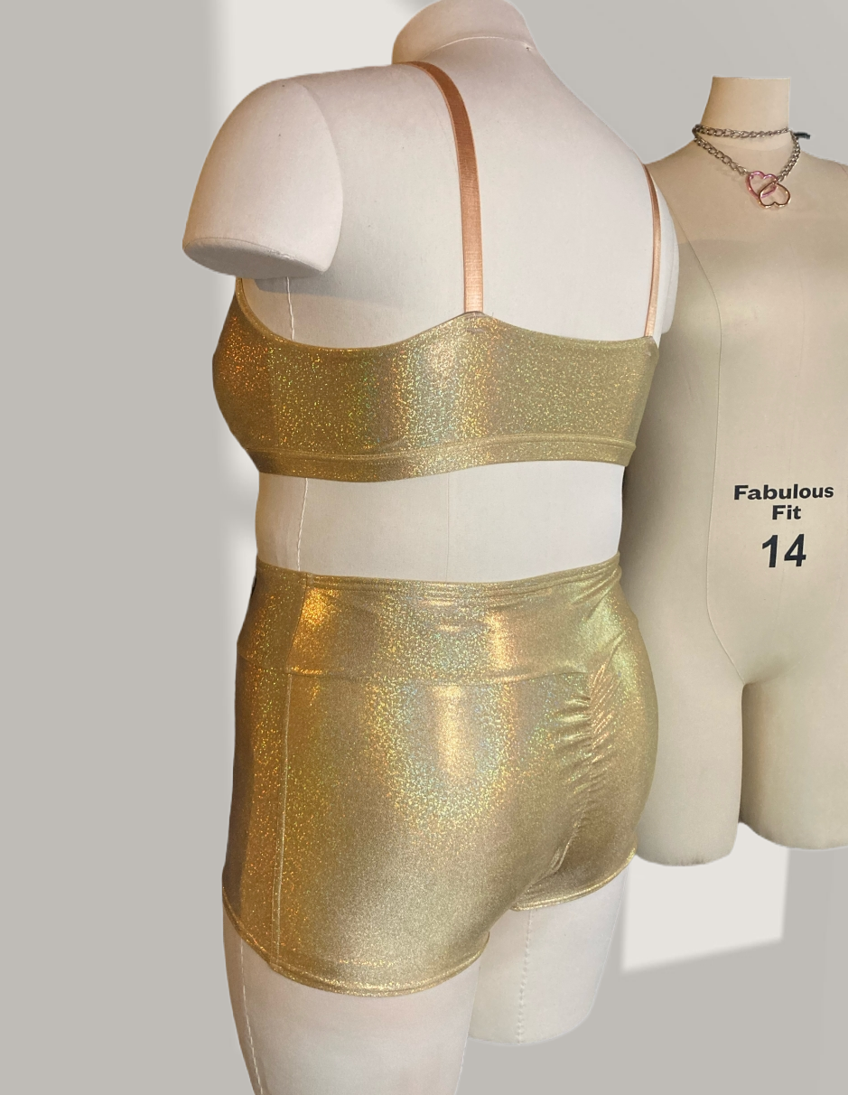 Gold Holo Tri Bra