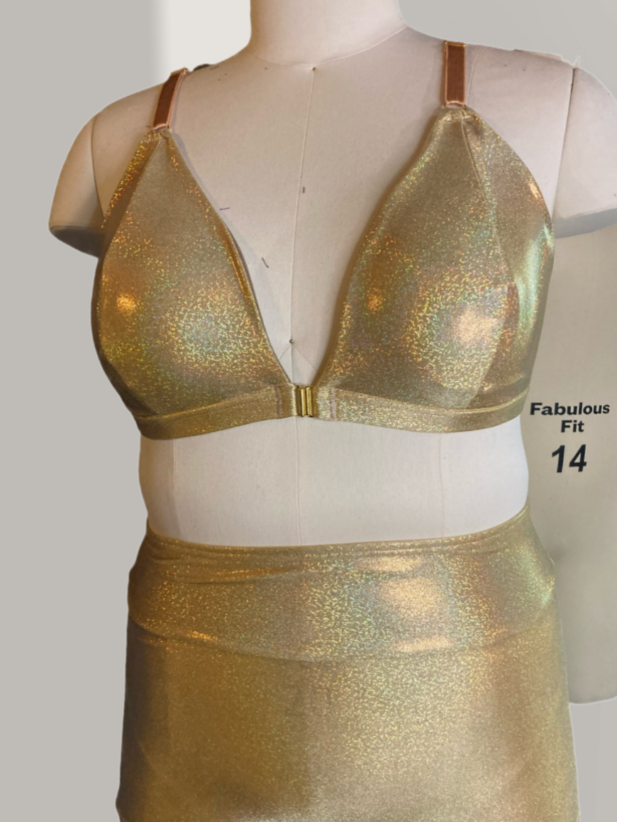 Gold Holo Tri Bra