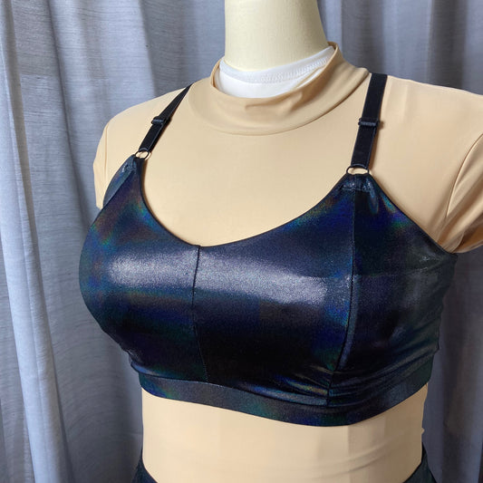Black Holo Bralette