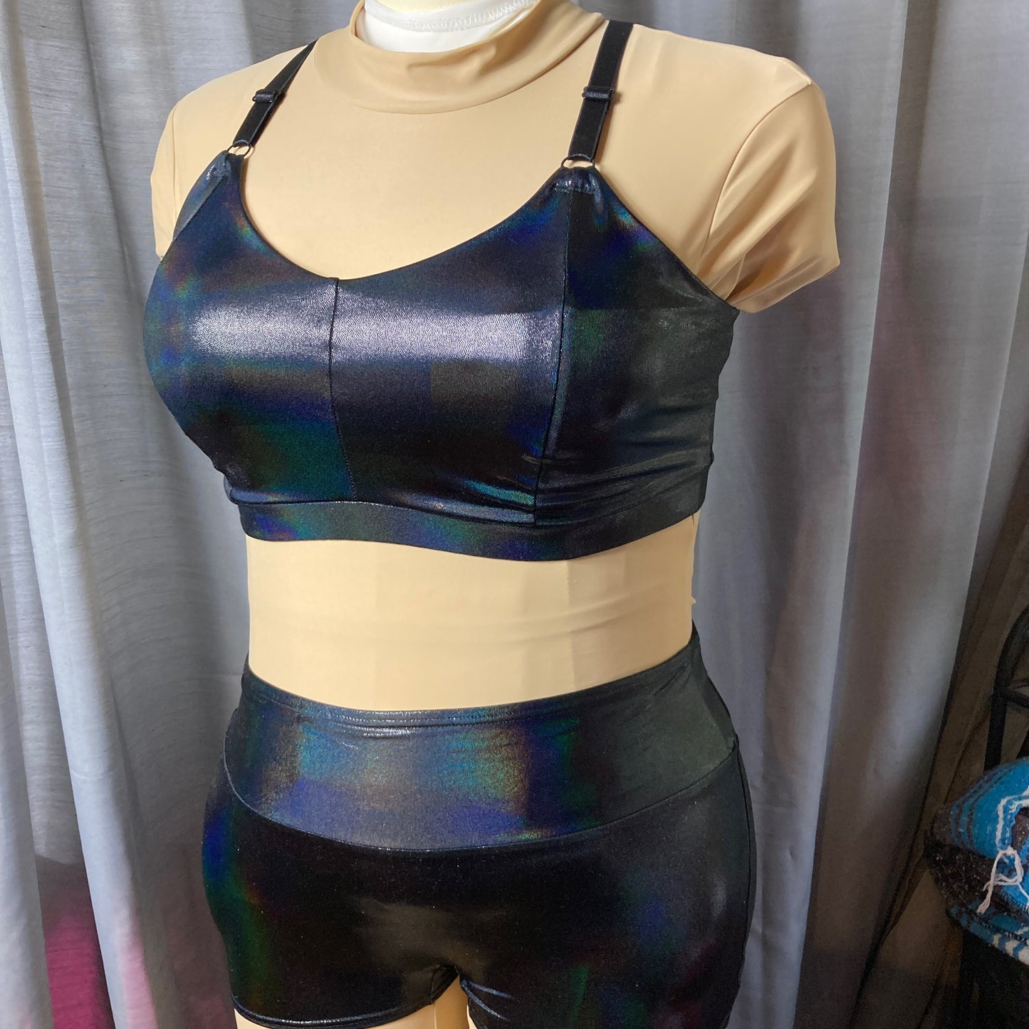 Black Holo Bralette