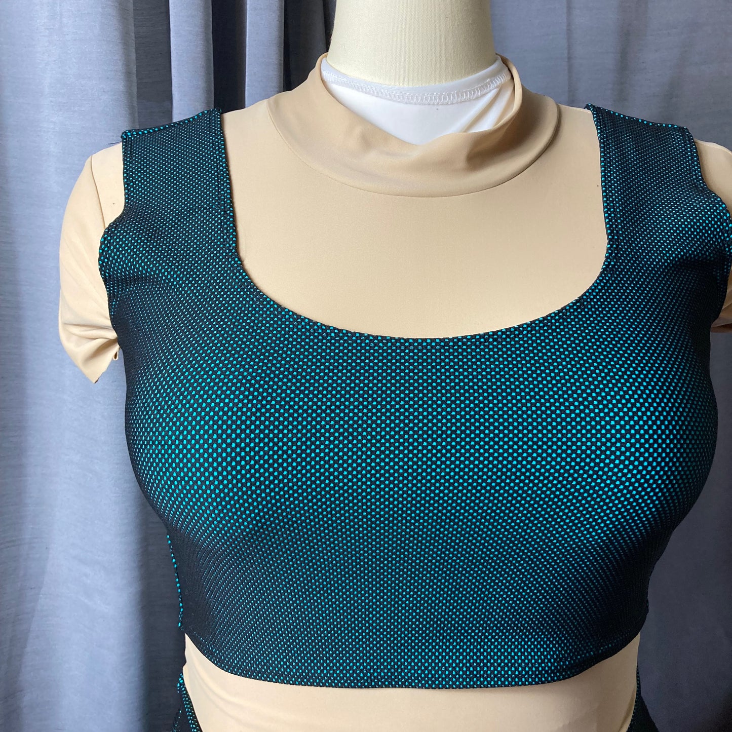 Mint Mesh Crop Top