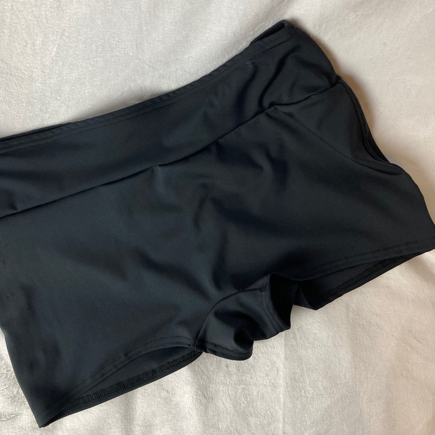 Black Recycled Basic Booty Short