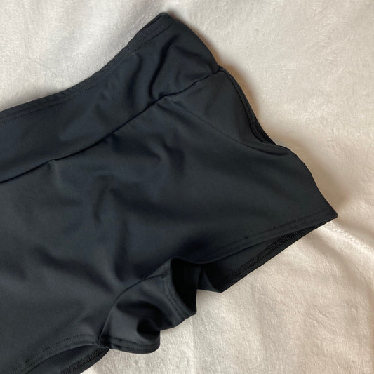 Black Recycled Basic Booty Short
