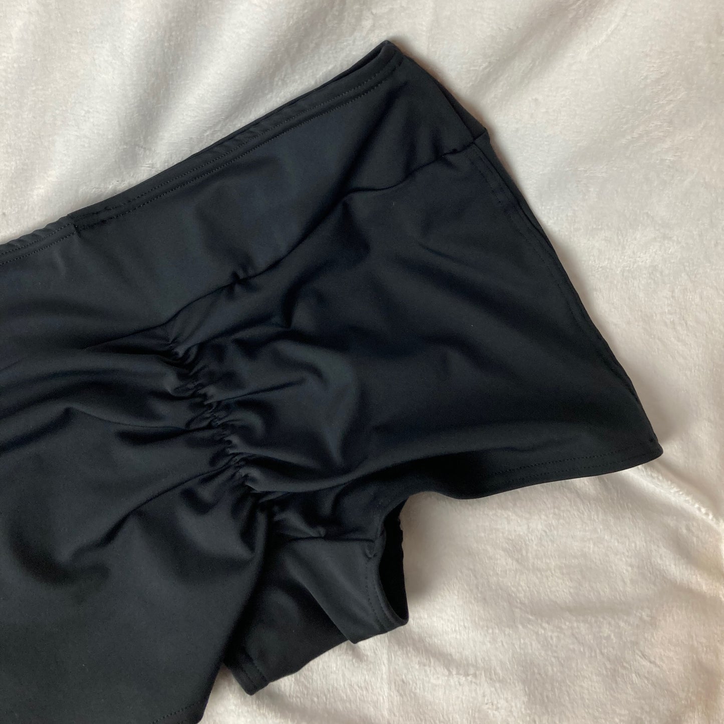 Black Recycled Basic Booty Short
