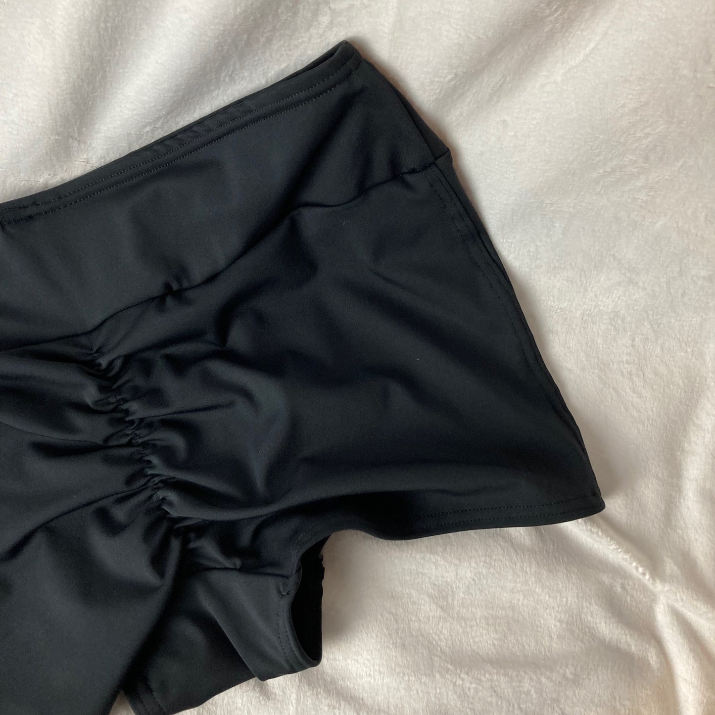 Black Recycled Basic Booty Short