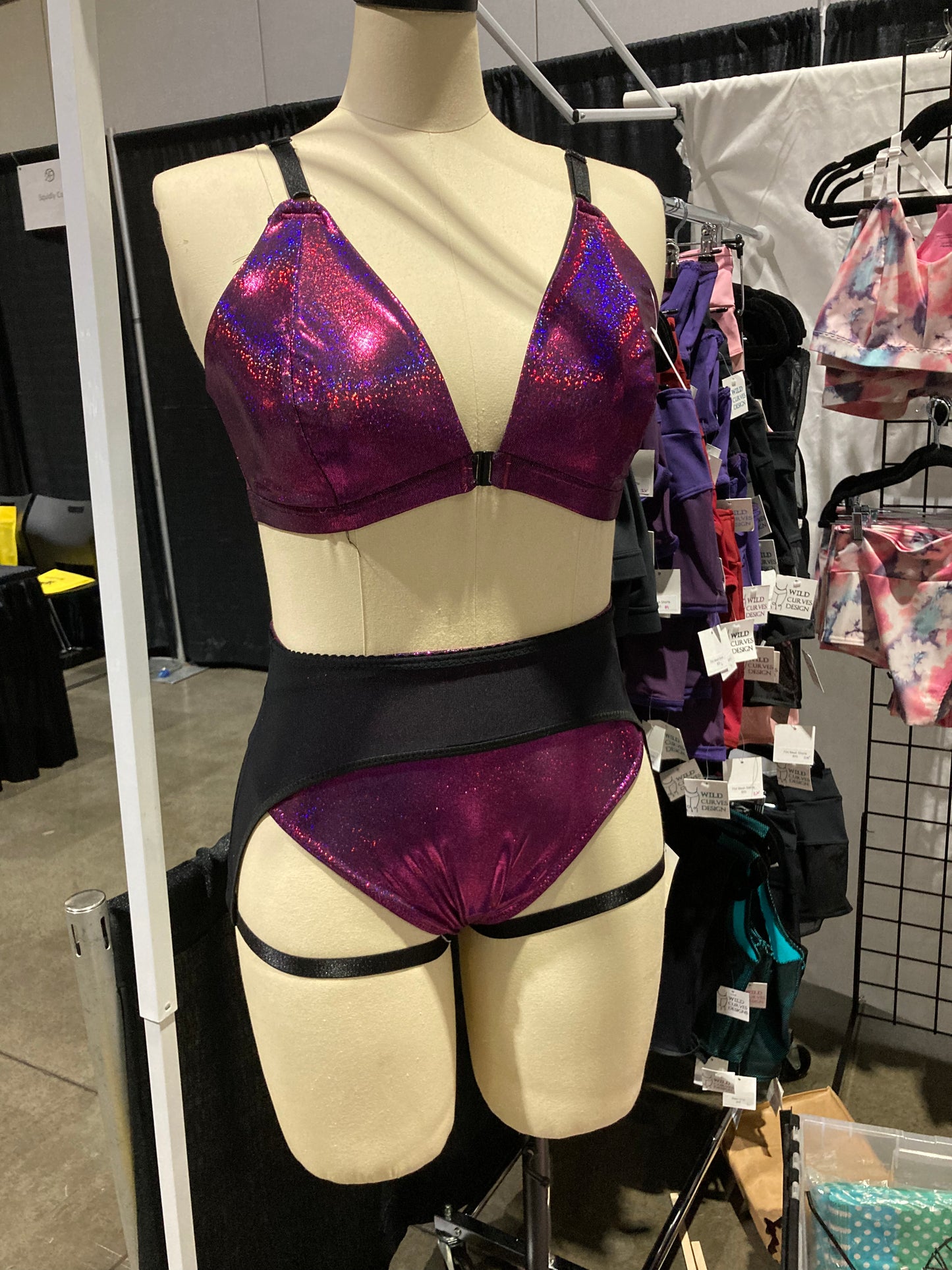 Magenta Jewels Tri Bra