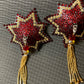 Ruby Red Starburst Illusion Pasties - 2.25 inch
