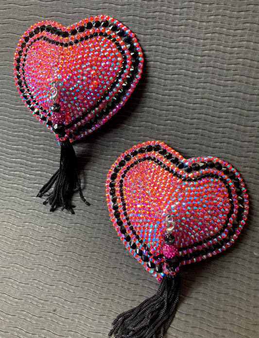 Bright Pink Sweetheart Nearly Nude Pasties - 3.5 inch